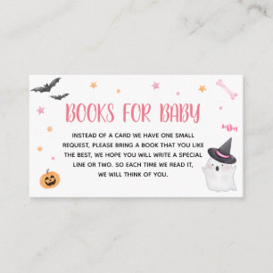 Carte D'accompagnement Pink A Little Boo Ghost Baby showers Livres pour b