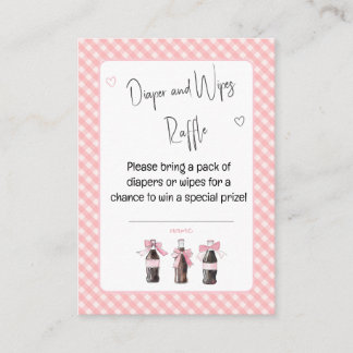 Carte D'accompagnement Pink Baby Soda Ready to POP Diaper or Wipes 