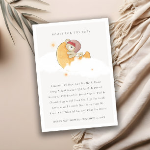 Carte D'accompagnement Pink Bear Over Moon Girls Books for Baby shower
