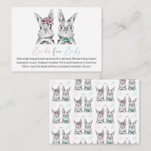 Carte D'accompagnement Pink Blue Bunnies Genre Reveals Livres pour bébé