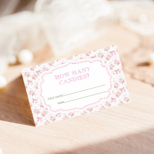 Carte D'accompagnement Pink Bow Love Shack Devine Combien De Candies