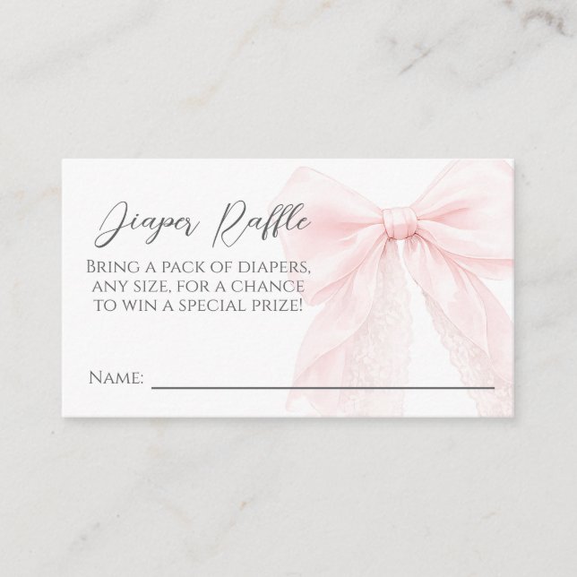 Carte D'accompagnement Pink Bow Modern Baby Shower Girl (Devant)