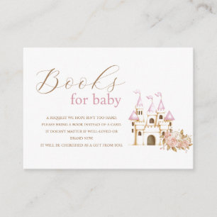 Carte D'accompagnement Pink Castle Princess Baby shower Books for baby