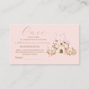Carte D'accompagnement Pink Castle Princess Baby shower Déchets Raffle