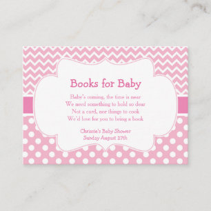 Carte D'accompagnement Pink Chevron & Polka Dot Book Demande