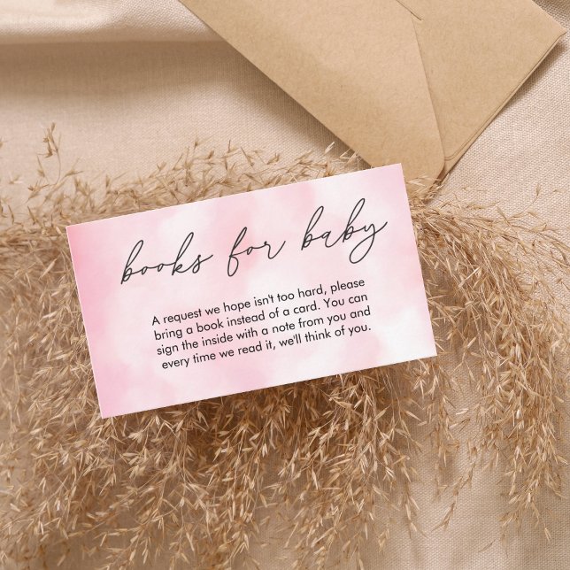 Carte D'accompagnement Pink Cloud Neuf Baby showers Livres pour bébé (Créateur téléchargé)