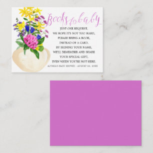 Carte D'accompagnement Pink Floral Demande de Baby shower Enclosu