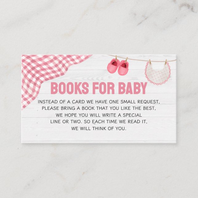 Carte D'accompagnement Pink Football Baby Shower Books for Baby (Devant)