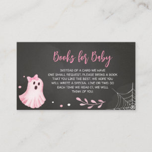 Carte D'accompagnement Pink Ghost Little Boo Baby showers Livres pour béb