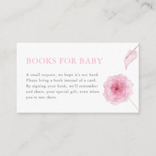 Carte D'accompagnement Pink Girl Baby in Bloom Livres pour Baby Card