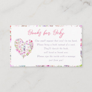 Carte D'accompagnement Pink Heart Baby in Bloom Livres pour bébé