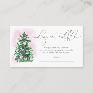 Carte D'accompagnement Pink hiver sapin de Noël billet de tombola