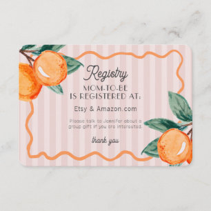 Carte D'accompagnement Pink Little Cutie Pastel Citrus Baby Registry