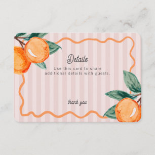 Carte D'accompagnement Pink Little Cutie Pastel Citrus Détails Insérer