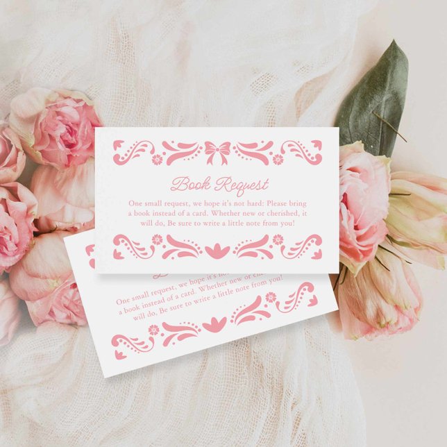 Carte D'accompagnement Pink Papel Picado Livres pour bébé (Pink Ribbon Books for Baby Card)