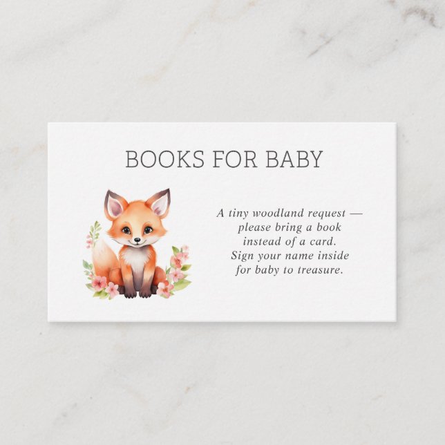 Carte D'accompagnement Pink Peach Woodland Fox Books for Baby (Devant)