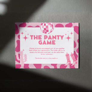 Carte D'accompagnement Pink Retro Disco Cowgirl La Panty Jeu
