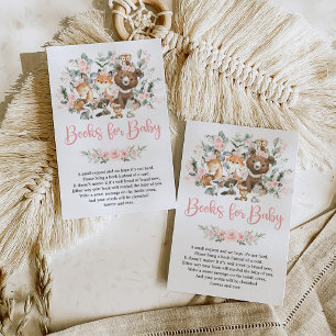 Carte D'accompagnement Pink Sage Greenery Woodland Animals Livres pour bé