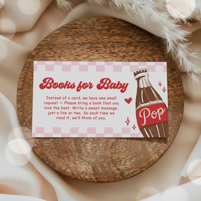 Carte D'accompagnement Pink She's Ready to Pop Baby Shower Books for Baby (Créateur téléchargé)