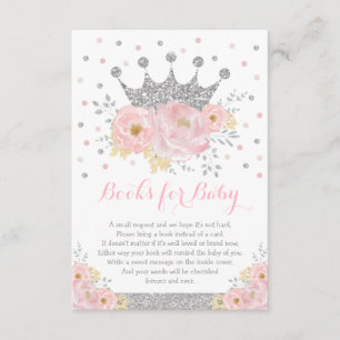 Carte D'accompagnement Pink Silver Royal Crown Princess Livres pour bébé