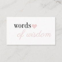 Pink Simple Girl Mots Baby showers de sagesse