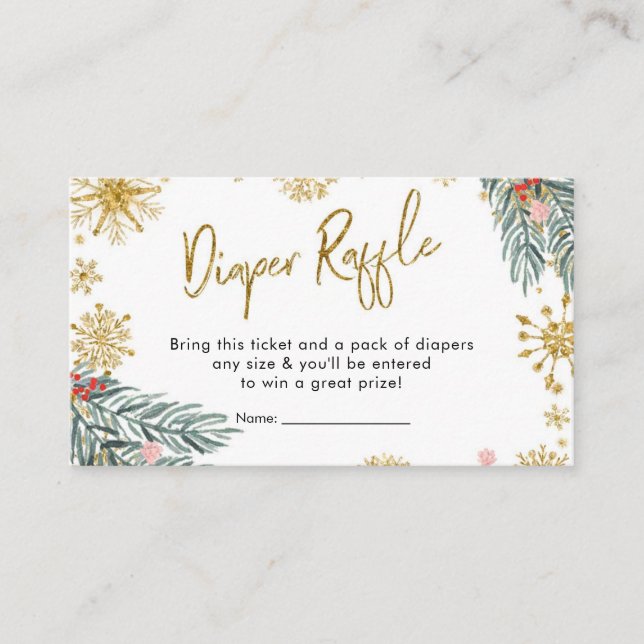 Carte D'accompagnement Pink Sleigh Oh Quel Amusant Raffin Hiver Diaper (Devant)