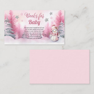 Carte D'accompagnement Pink Snowflake fille Baby showers Livres pour bébé