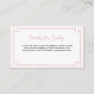 Carte D'accompagnement Pink Stripes Tini One Is on the Way Livres pour bé