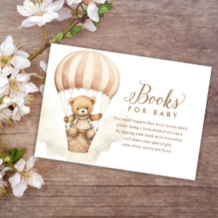 Carte D'accompagnement Pink Teddy Bear Girl Baby shower Livres pour bébé