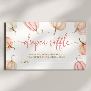 Carte D'accompagnement Pink Un Petit Baby shower Citrouille Déchets Raffl