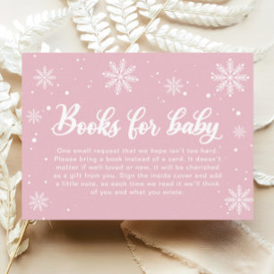 Carte D'accompagnement Pink Winter Wonderland Baby showers Livres pour bé