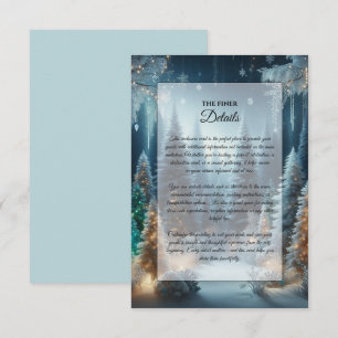 Carte D'accompagnement Pins givrés dans une lueur hivernale de mariage