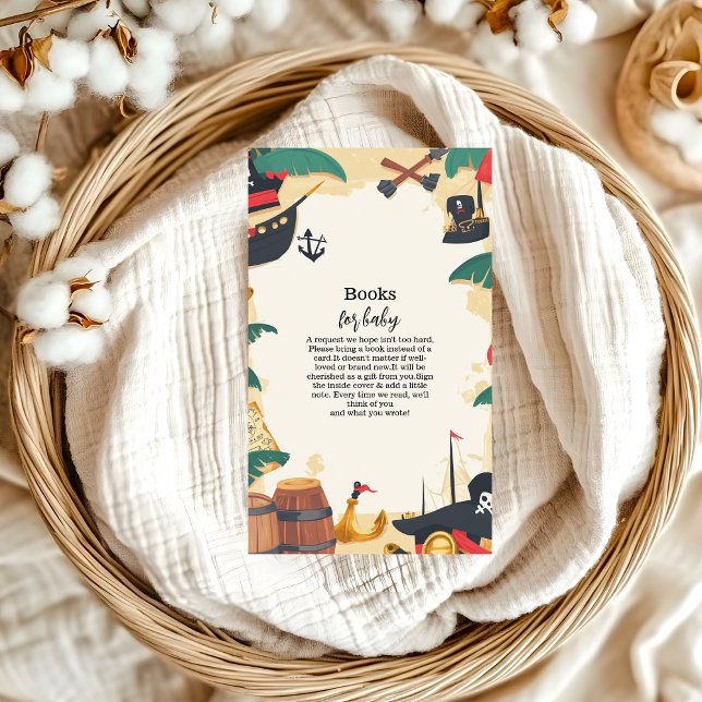 Carte D'accompagnement Pirate nautique Ahoy C'est un livre pour bébé (Créateur téléchargé)