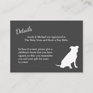 Carte D'accompagnement Pit Bull Chien Baby shower Genre Neutre Pitbull