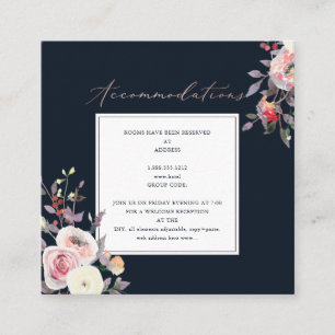Carte D'accompagnement PixDezines Aquarelle Pastel Roses Hébergements