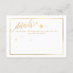 Carte D'accompagnement PixDezines Dazzled/Faux Gold Details/Enveloppe