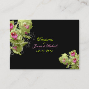 Carte D'accompagnement PixDezines Vert+Orchidée rose, Directions/do-it-yo