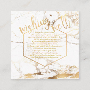Carte D'accompagnement PixDezines Wishing Well/Marble /White+Gold