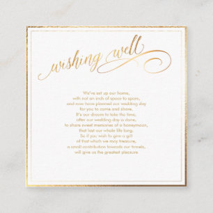 Carte D'accompagnement PixDezines Wishing Well/Marble /White+Gold