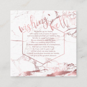Carte D'accompagnement PixDezines Wishing Well/Marble/White+Rose Gold