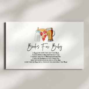 Carte D'accompagnement Pizza Brews and Diapers Baby showers Livres pour b