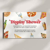 Pizza Brews Diapers Trop Baby shower Affichage Dou