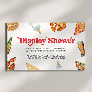 Carte D'accompagnement Pizza Brews Diapers Trop Baby shower Affichage Dou