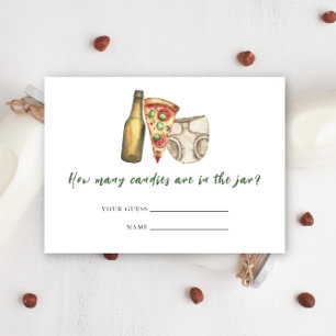 Carte D'accompagnement Pizza, Brews et Diaports aussi - Combien de bonbon