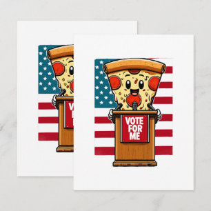 Carte D'accompagnement pizza patriotique votez pour moi