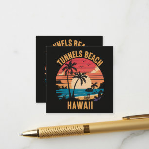 Carte D'accompagnement Plage de Tunnels Hawaii Vacances en Famille