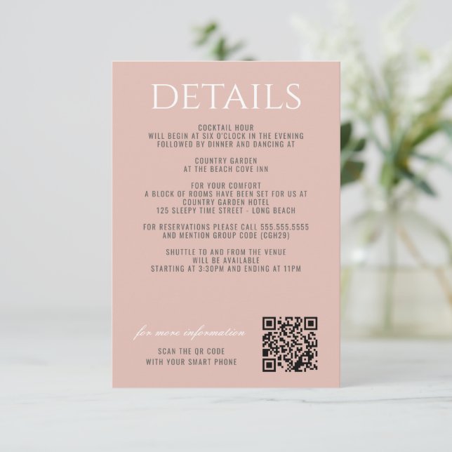 Carte D'accompagnement Plage Pastel (Debout devant)