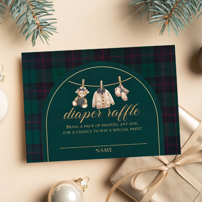 Carte D'accompagnement Plaid Teddy Bear Baby Shower bookbook for baby (Créateur téléchargé)