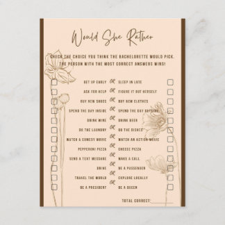 Carte D'accompagnement Plairait-Elle À La Partie De Bachelorette