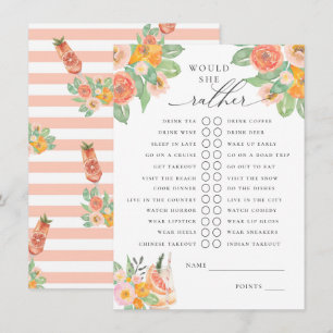 Carte D'accompagnement Plairait-Elle Un Cocktail Lumineux Jeu De Mariage